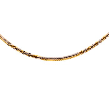 9ct gold 2-tone 10.5g 18 inch unusual Chain